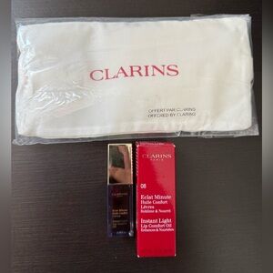 Clarins Lip Oil & Clarins Mask